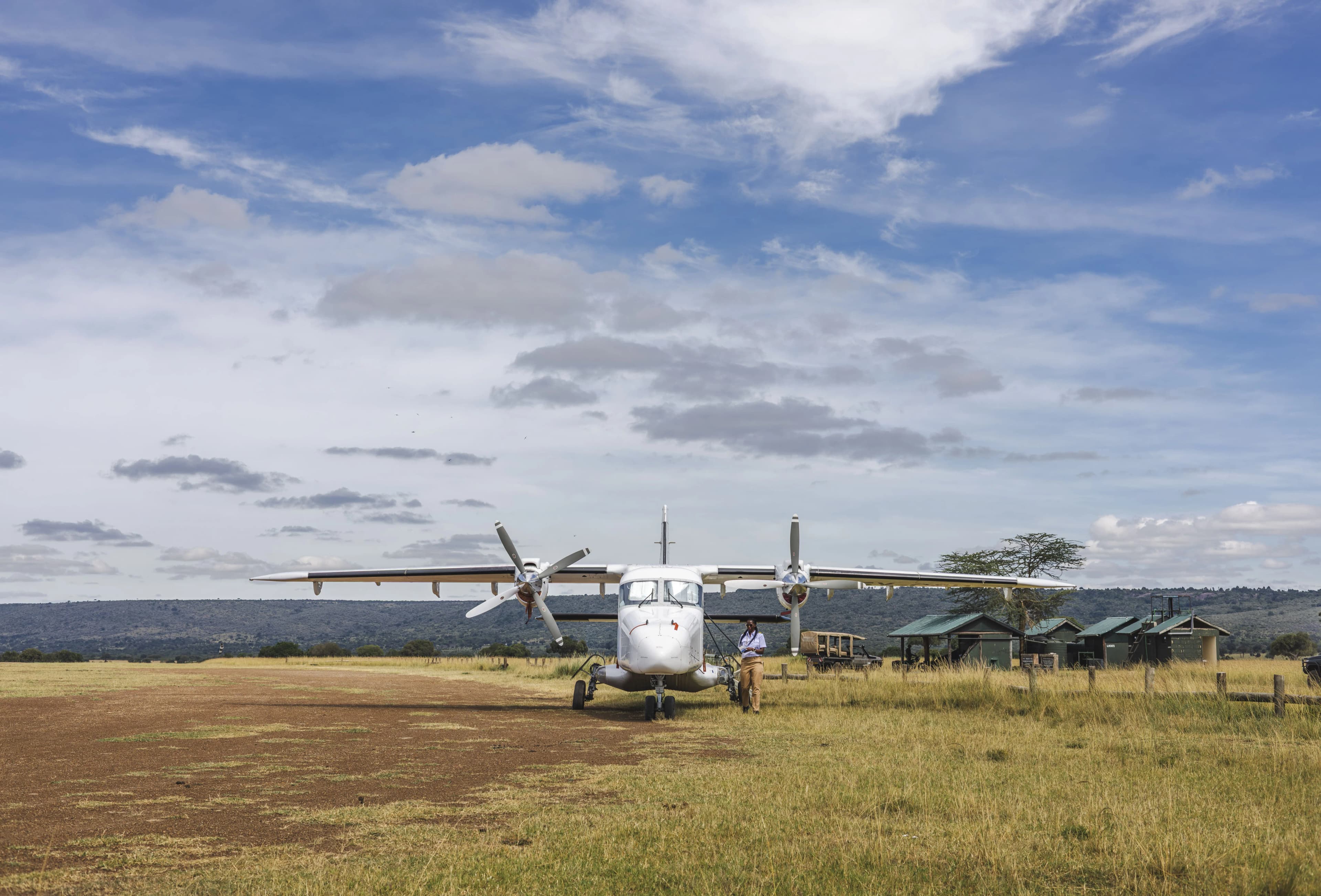Aerial view of Kenya savannah landscape