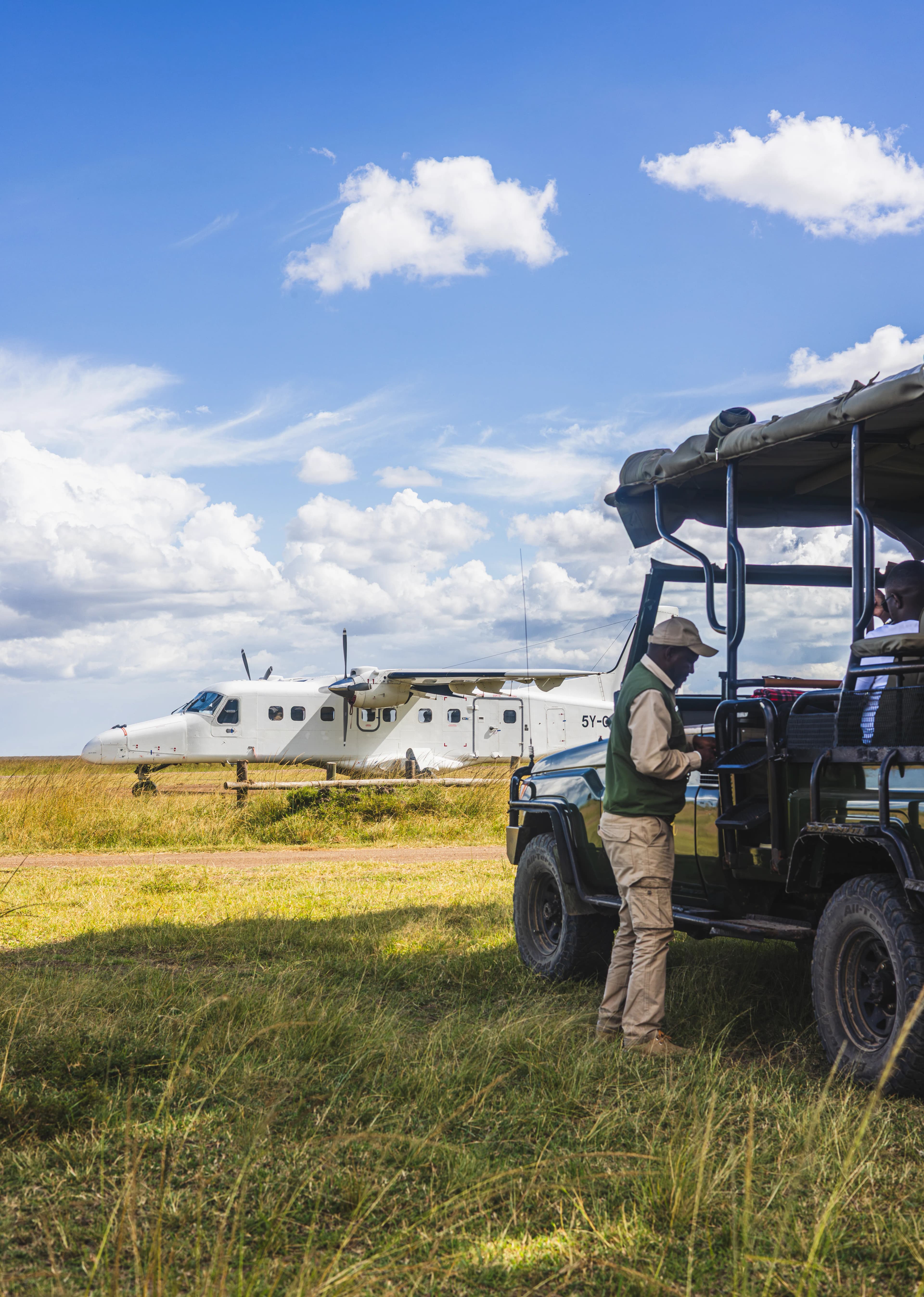 Kasas aircraft flying over Kenya's wilderness