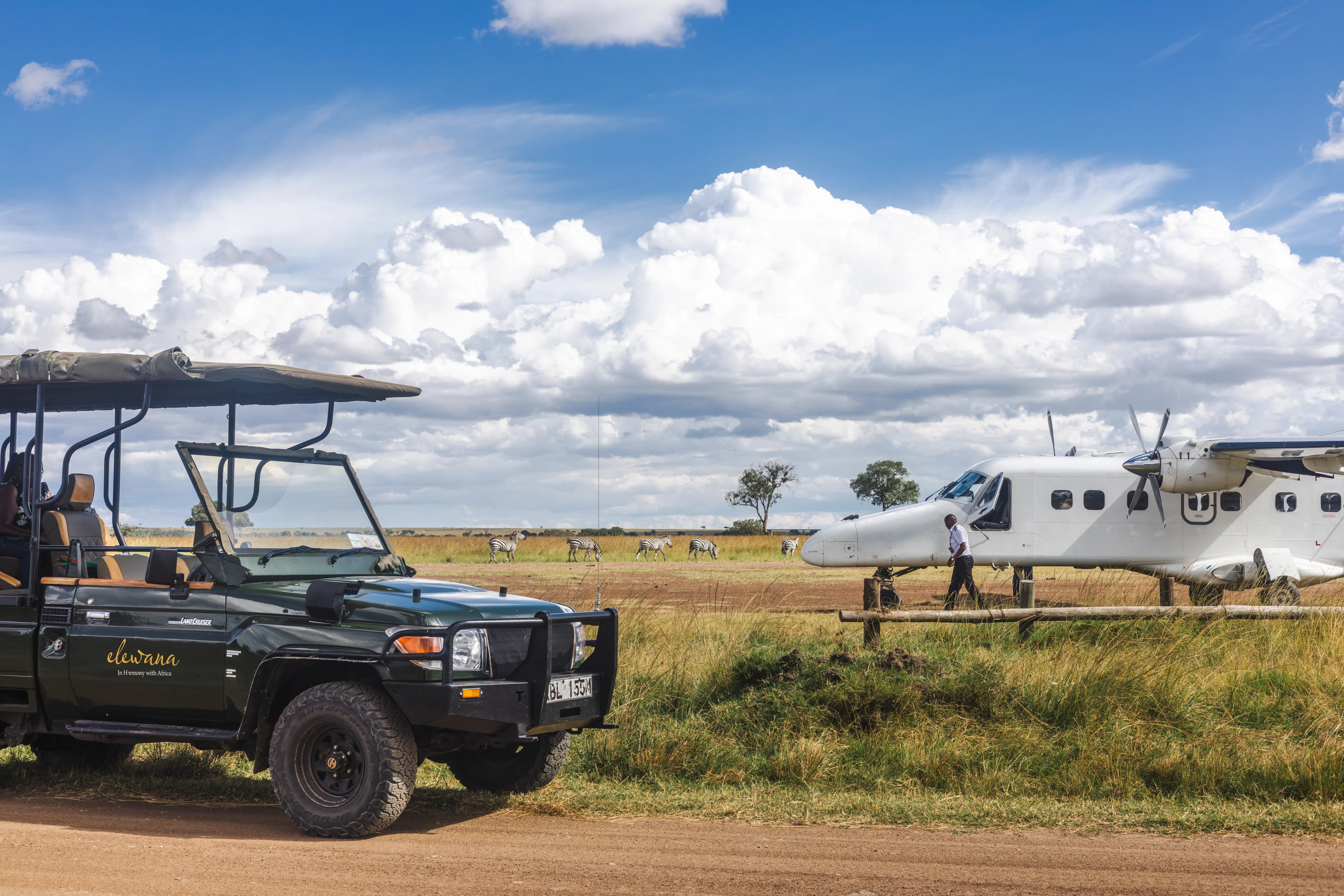 Aerial safari charter over Samburu National Reserve