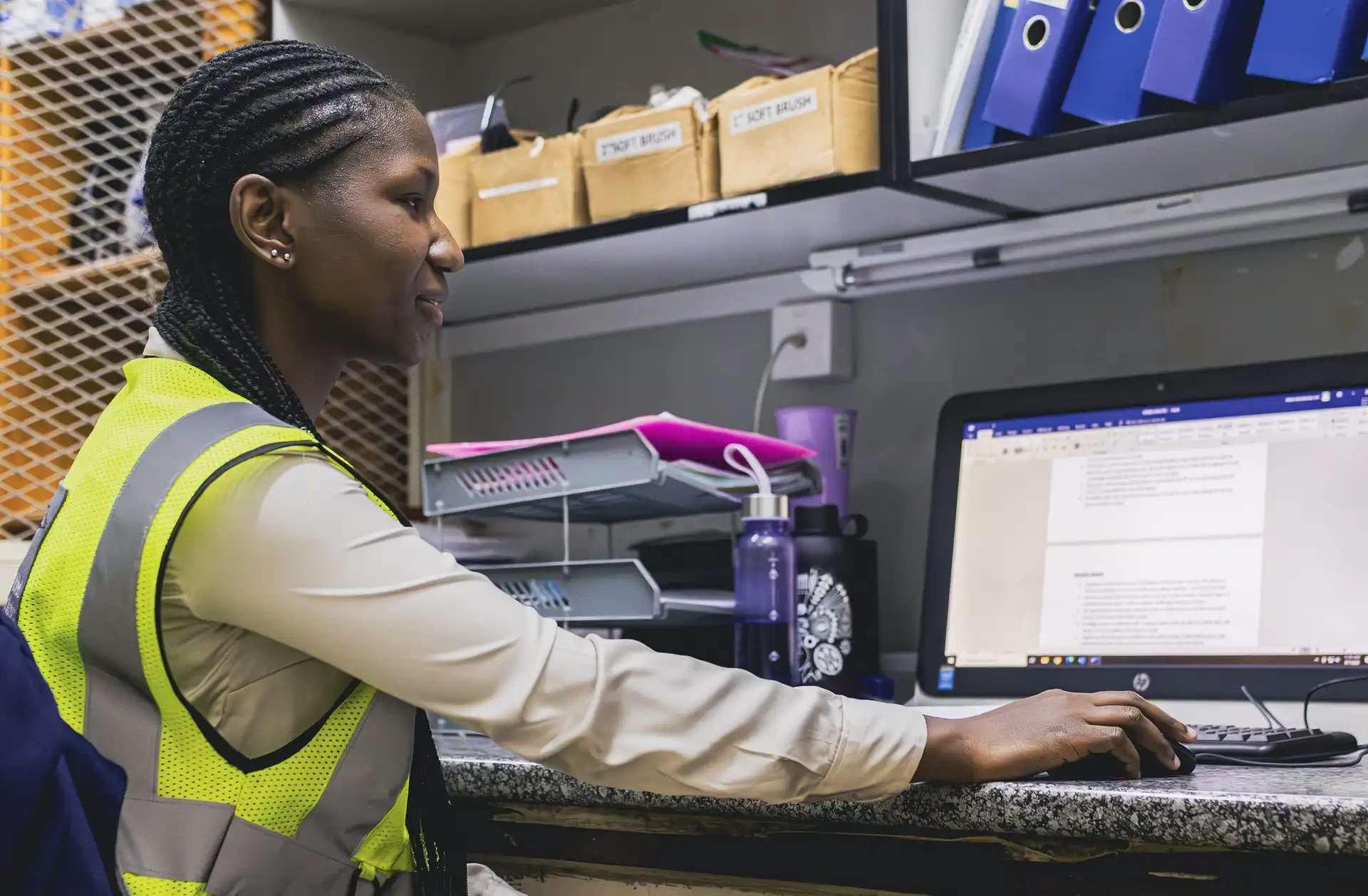 Stores team ensuring qulity parts are delivered