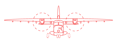Dornier 228 side profile technical sketch