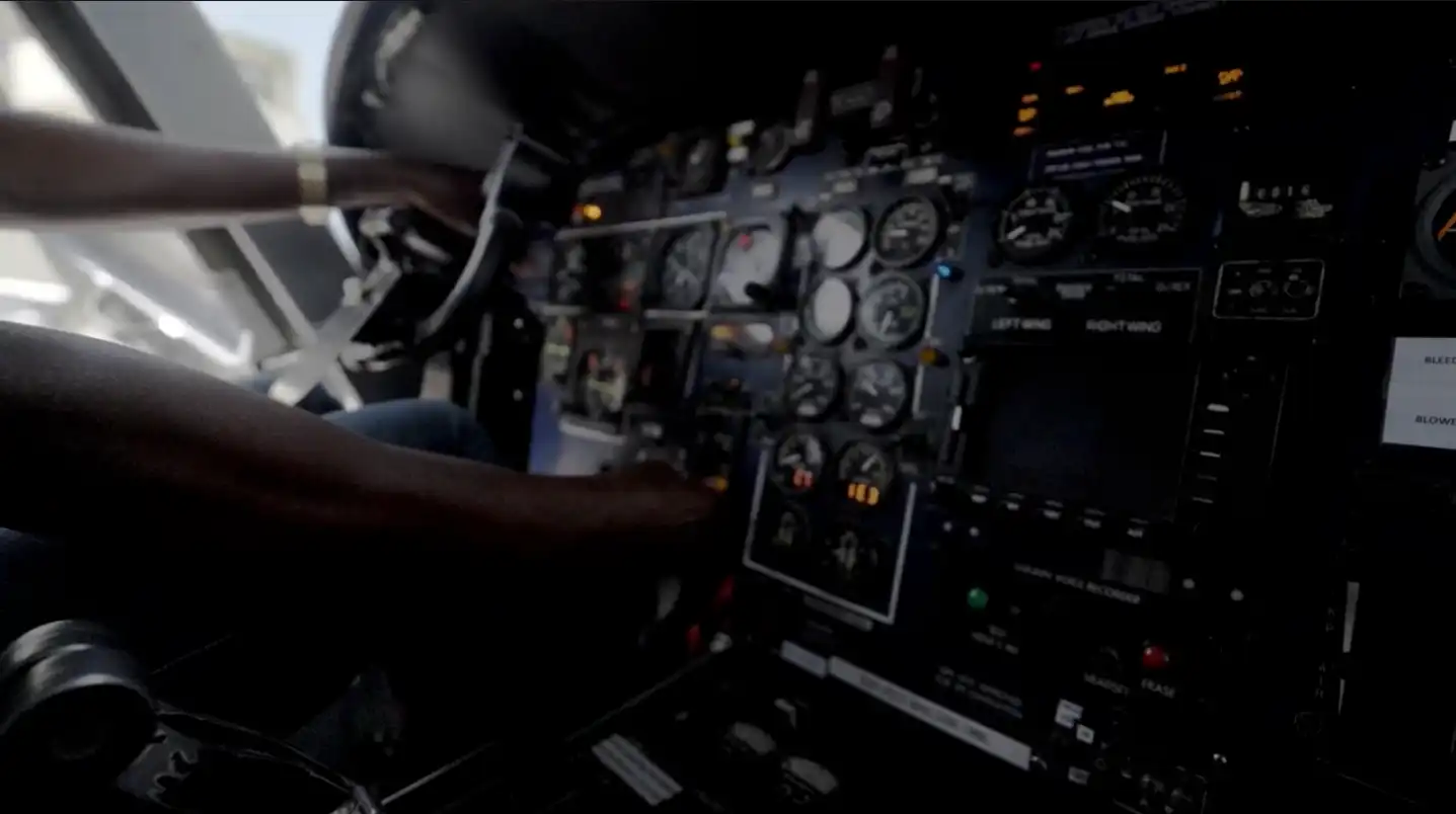Dornier 228 cockpit instrument panel showing avionics suite