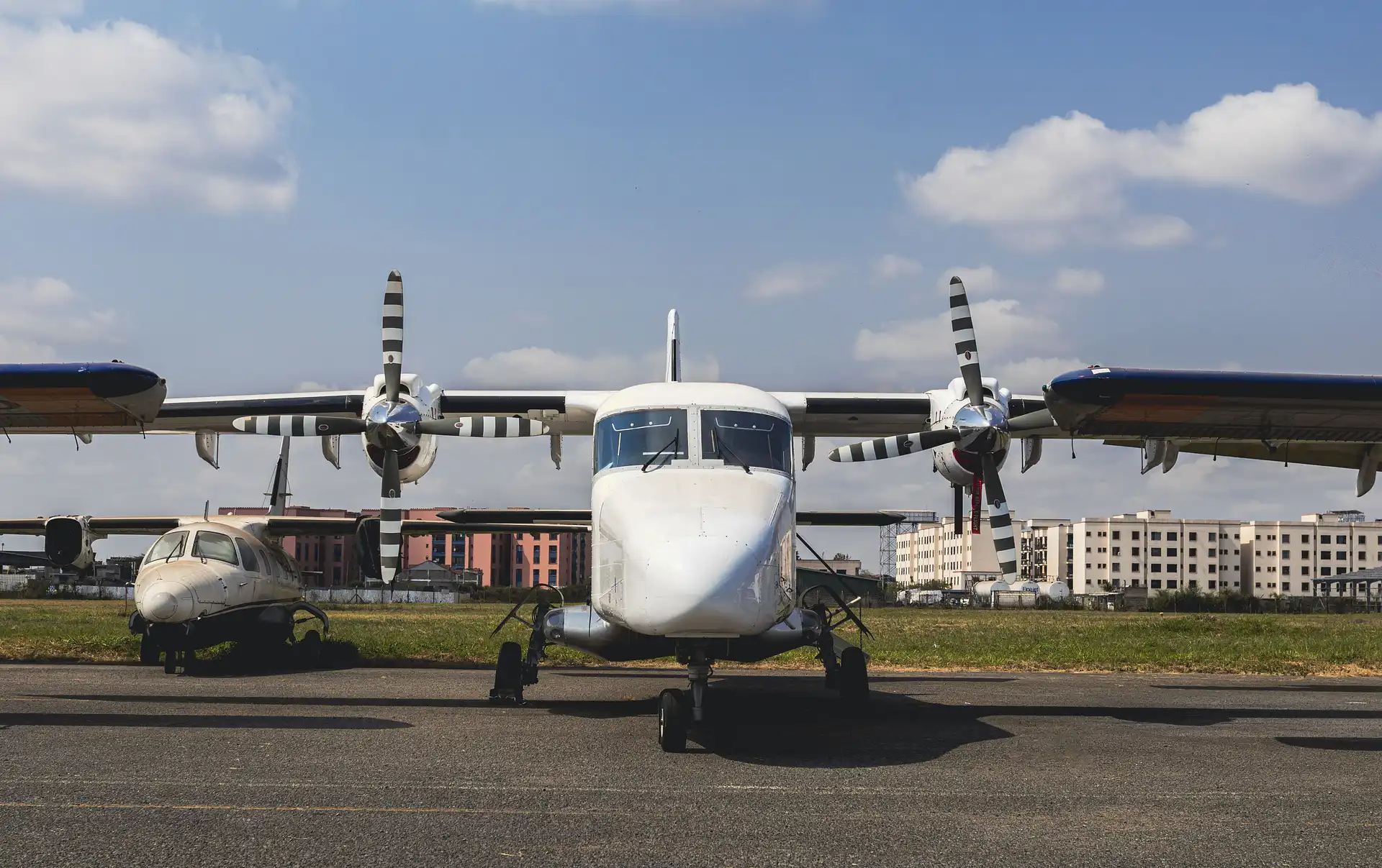 Kasas maintenance engineers working on Dornier 228 fleet at Wilson Airport