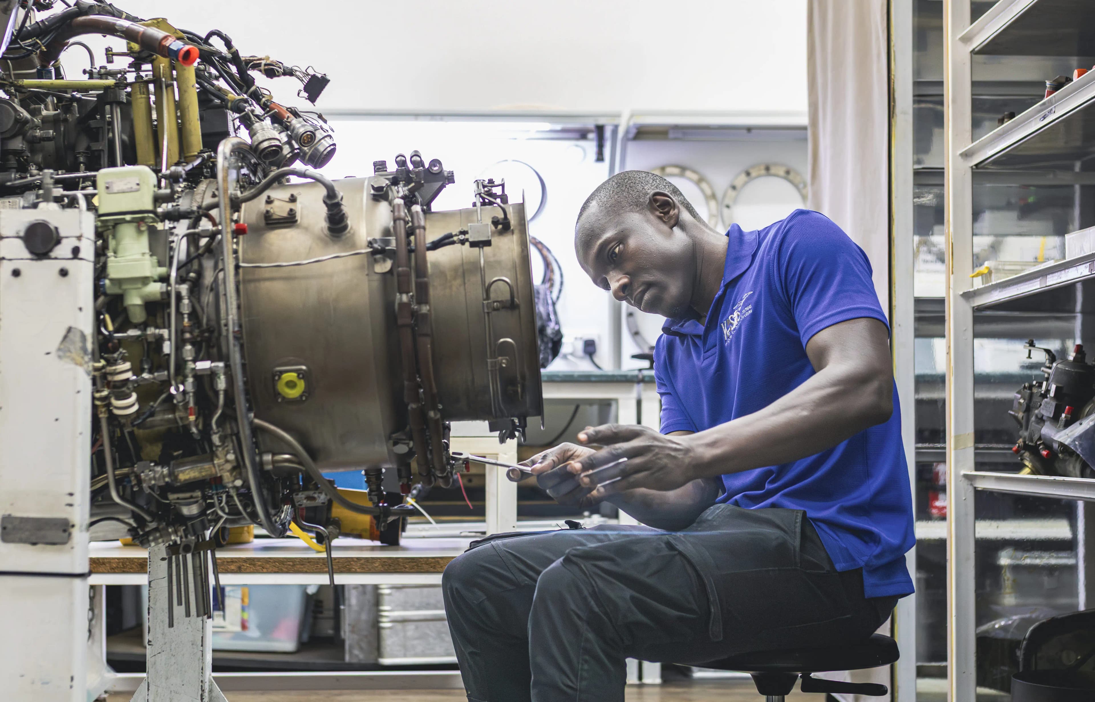 Kasas TPE331 engine shop at Wilson Airport — overhaul and testing facility