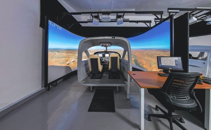 Dornier 228 simulator cockpit overview