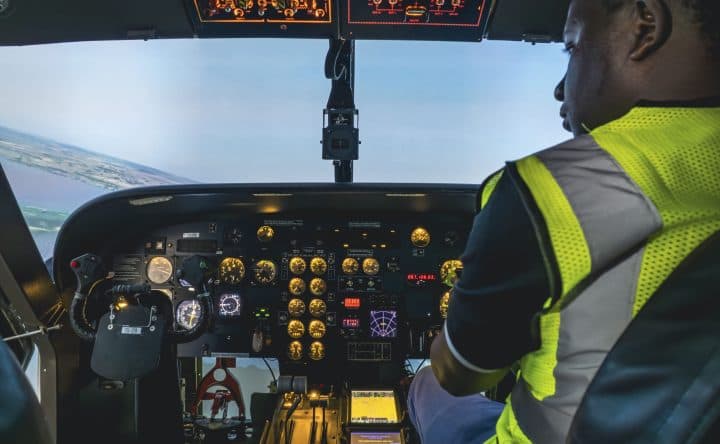 Cessna 208 Caravan simulator cockpit