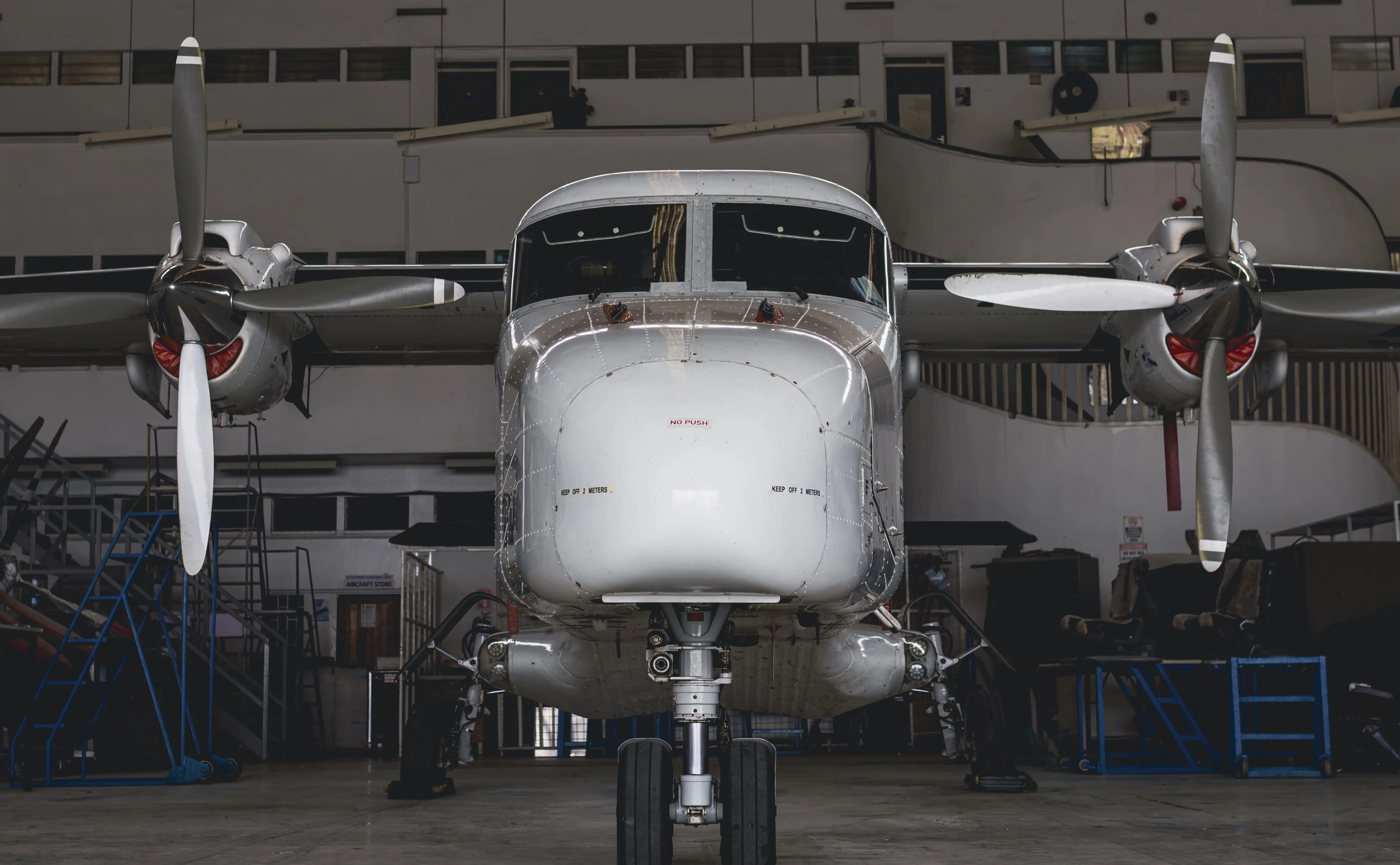 Kasas aircraft operating in remote humanitarian field location